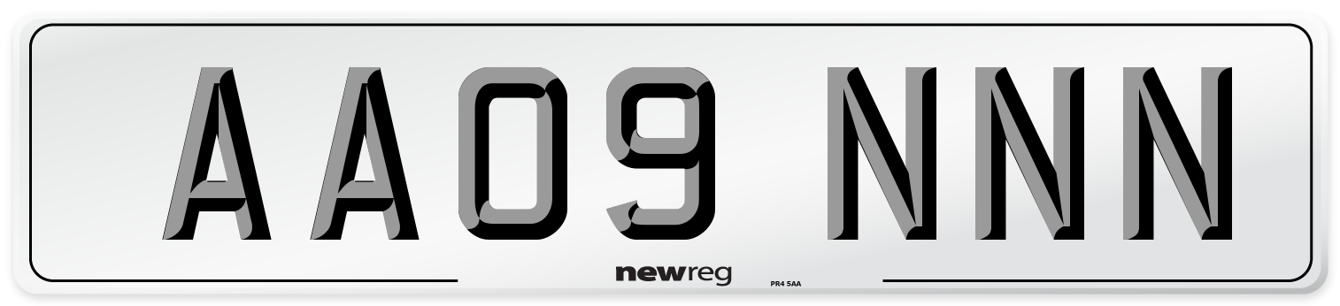 AA09 NNN Number Plate from New Reg